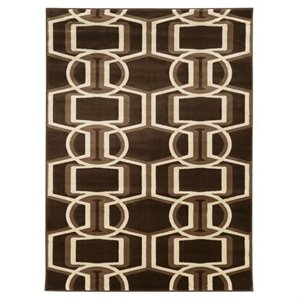 Riverbay Furniture 8' x 10' Bridle Rug in Chocolate and Beige