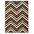 Riverbay Furniture 8' x 10' Chevron Rug in Chocolate and Beige