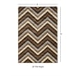 Riverbay Furniture 8' x 10' Chevron Rug in Chocolate and Beige