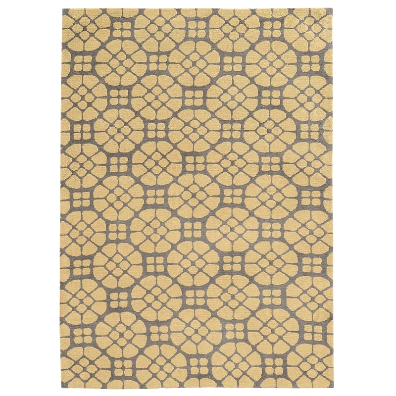 Riverbay Furniture 5' x 7' Hand Tufted Rug in Gray and Butter