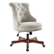 Riverbay Furniture Traditional Fabric Armless Office Chair in Natural Beige
