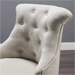 Riverbay Furniture Traditional Fabric Armless Office Chair in Natural Beige