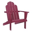 Riverbay Furniture Traditional Wood Outdoor Chair with Arm Rests in Red