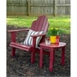 Riverbay Furniture Traditional Wood Outdoor Chair with Arm Rests in Red