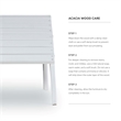 Riverbay Furniture Transitional Wood Outdoor Ottoman in White