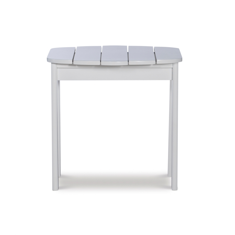 Riverbay Furniture Transitional Wood Outdoor Adirondack Side Table in White