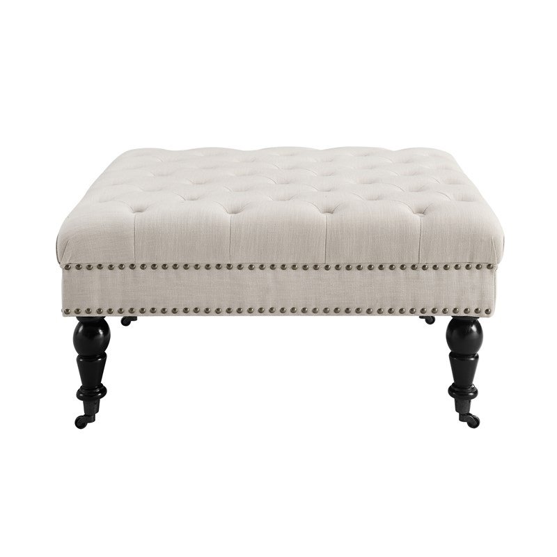 Riverbay Furniture Square Ottoman in Natural