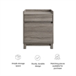Riverbay Furniture Modern Wood Filing Cabinet with 2 Drawers in Gray