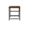 Riverbay Furniture Transitional Wood Desk with 2 Shelves in Brown Stained/Black