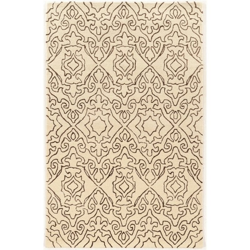 Riverbay Furniture 8' x 11' Hand Tufted Rug in Ivory and Charcoal