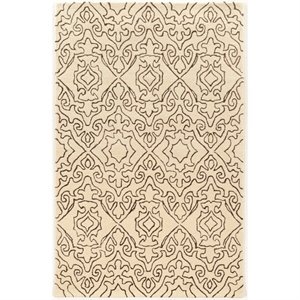 Riverbay Furniture 8' x 11' Hand Tufted Rug in Ivory and Charcoal
