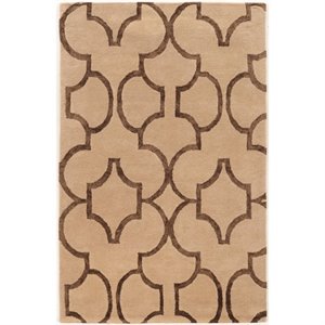 Riverbay Furniture 5' x 8' Hand Tufted Rug in Beige and Brown