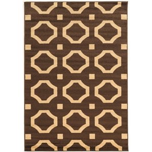 Riverbay Furniture 8' x 10' 2&quot Rug in Brown and Beige