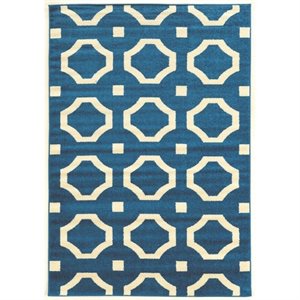 riverbay furniture rug in blue and ivory iv