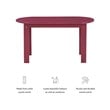 Riverbay Furniture Transitional Wood Outdoor Coffee Table in Red