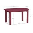 Riverbay Furniture Transitional Wood Outdoor Coffee Table in Red