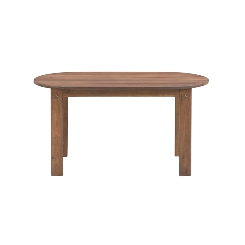 Riverbay Furniture Transitional Wood Outdoor Coffee Table in Brown