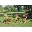 Riverbay Furniture 3 Piece Patio Bistro Set in Teak