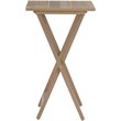 Riverbay Furniture 5 Piece Wooden Folding Tray Table Set in Natural Wash