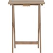 Riverbay Furniture 5 Piece Wooden Folding Tray Table Set in Natural Wash
