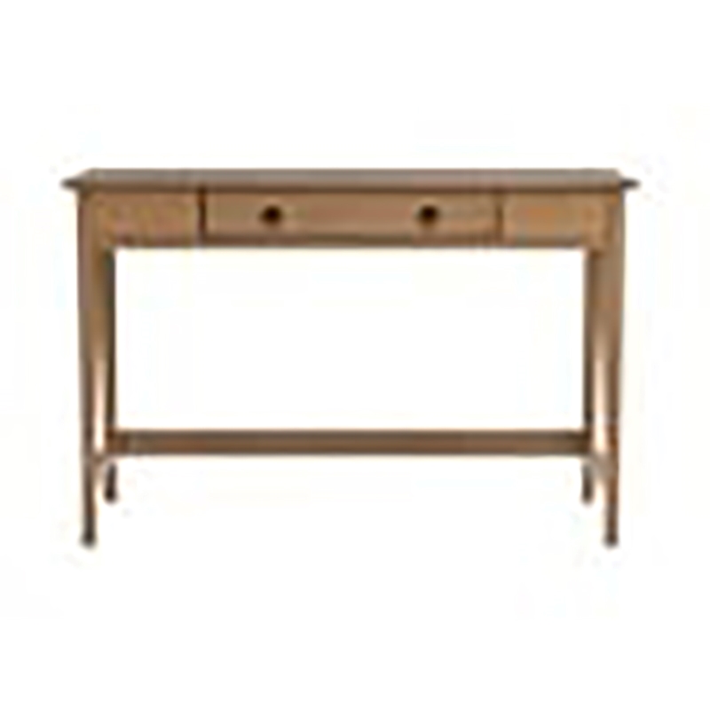 Riverbay Furniture 1 Drawer Transitional Wood Desk in Driftwood Brown