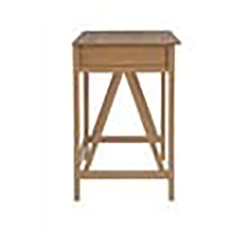 Riverbay Furniture 1 Drawer Transitional Wood Desk in Driftwood Brown