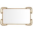 Riverbay Furniture Mid-Century Mirrored Bar Cart in Gold