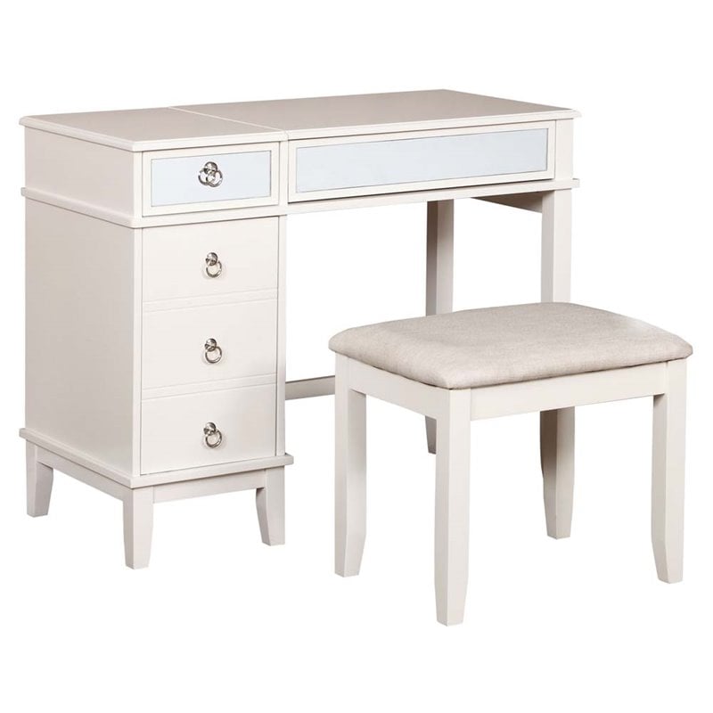 Riverbay Furniture 2 Piece Bedroom Vanity Set in White