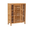 Riverbay Furniture 2-Door & 3-Shelf Bamboo Floor Cabinet in Natural Brown