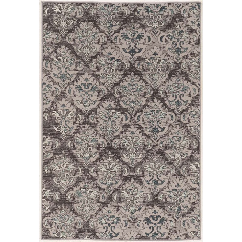 Riverbay Furniture 2' x 3' Power Loomed Rug in Gray