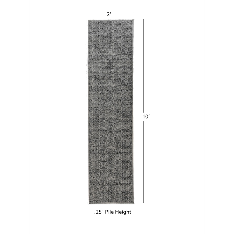 Riverbay Furniture 2' x 10' Power Loomed Runner Rug in Beige