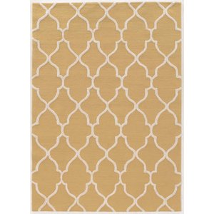 Riverbay Furniture 5' x 7' Geo Hand Tufted Rug in Yellow