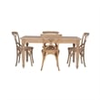 Riverbay Furniture Transitional Wood Dining Table in Light Natural Brown