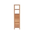 Riverbay Furniture Transitional Bamboo Tower with 5 Spacious Shelves in Brown