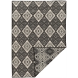 Riverbay Furniture 5' x 8' Hand Woven Wool Rug in Black and Gray