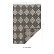 Riverbay Furniture 5' x 8' Hand Woven Wool Rug in Black and Gray