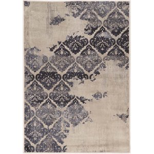 Riverbay Furniture 5' x 7'6&quot Rug in Beige and Navy