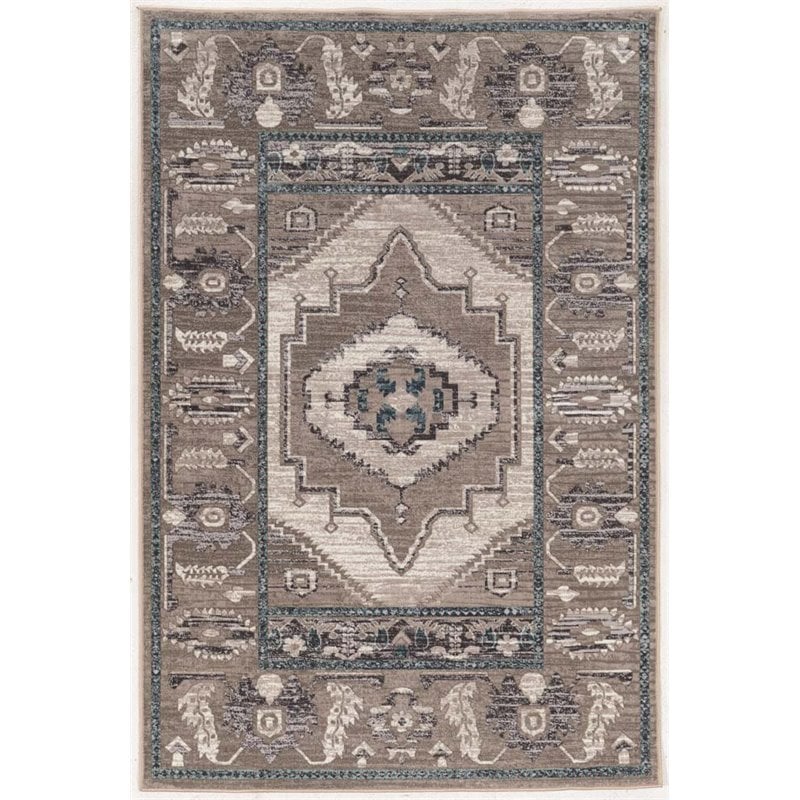 Riverbay Furniture 2' x 3' Rug in Gray and Blue