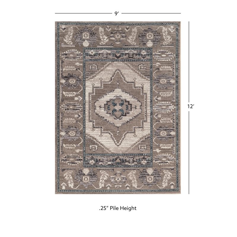Riverbay Furniture 9' x 12' Rug in Gray and Blue