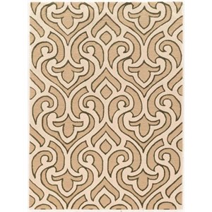 Riverbay Furniture 5' x 7' Hand Tufted Rug in Cream and Gold