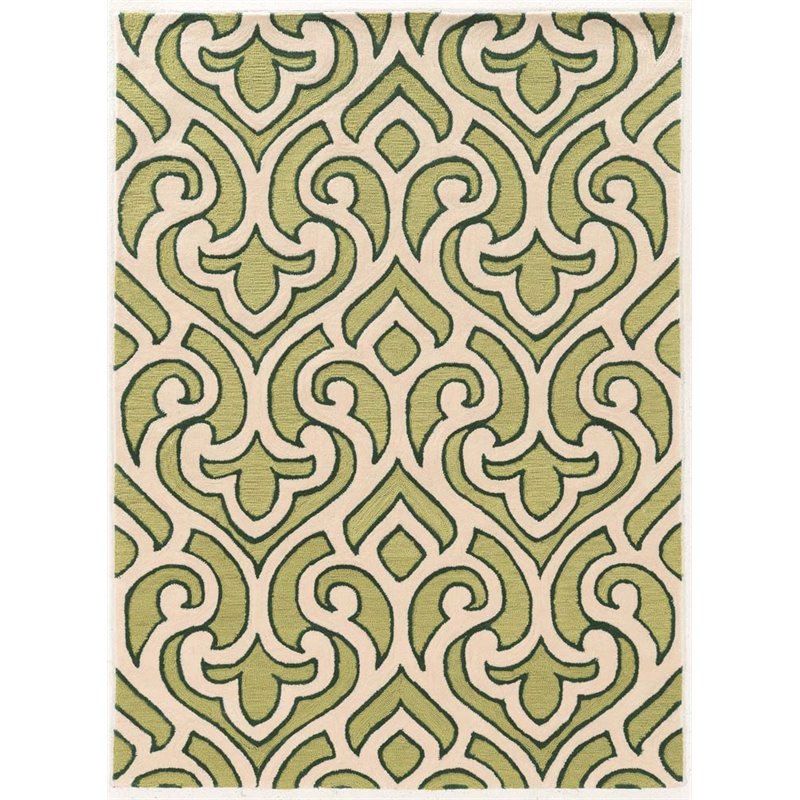Riverbay Furniture 8' x 10' Rug in Green and Cream