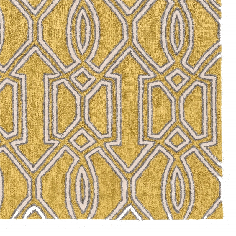 Riverbay Furniture 5' x 7' Hand Tufted Rug in Cream and Yellow