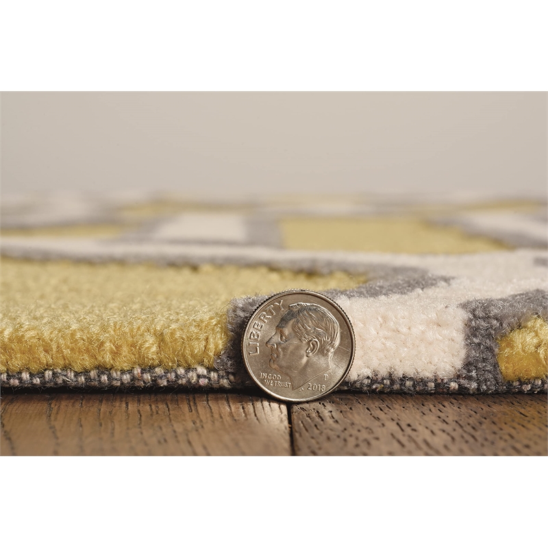 Riverbay Furniture 5' x 7' Hand Tufted Rug in Cream and Yellow