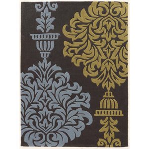 Riverbay Furniture 5' x 7' Hand Tufted Rug in Blue and Green