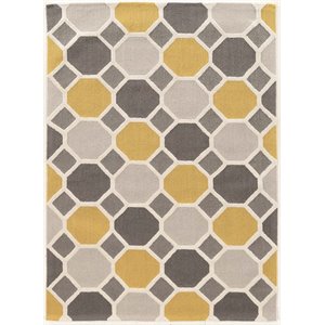 Riverbay Furniture 5' x 7' Hand Tufted Rug in Gold and Blue