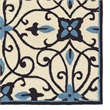 Riverbay Furniture 5' x 7' Hand Tufted Rug in Blue and Cream