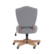 Riverbay Furniture Transitional Fabric Tufted Swivel Office Chair in Gray
