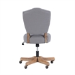 Riverbay Furniture Transitional Fabric Tufted Swivel Office Chair in Gray