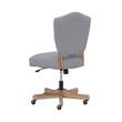 Riverbay Furniture Transitional Fabric Tufted Swivel Office Chair in Gray