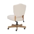 Riverbay Furniture Transitional Fabric Tufted Swivel Office Chair in Beige